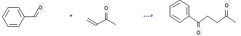 The 1,4-Pentanedione,1-phenyl- can be obtained by Benzaldehyde and But-3-en-2-one